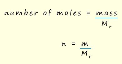 moles calculation formula